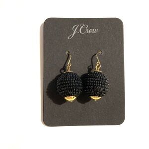 J. Crew - Black and Gold Mesh Earrings